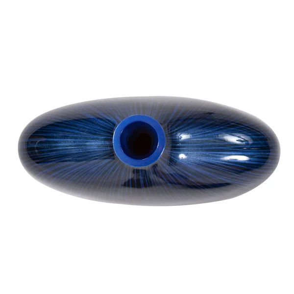 Allan Andrews Small Sleek Cobalt Blue/ Black Vase