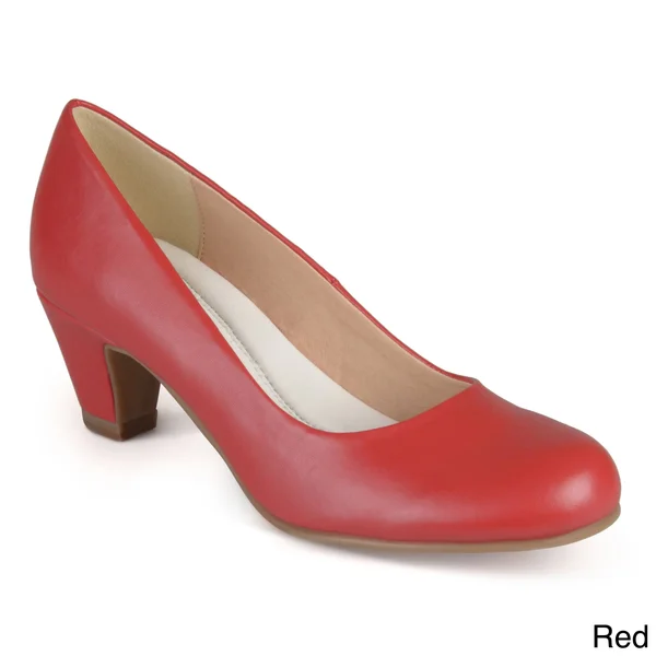 Journee Collection Women's &Luu-M& Comfort Fit Round Toe Classic Pumps - 7.5 - Red