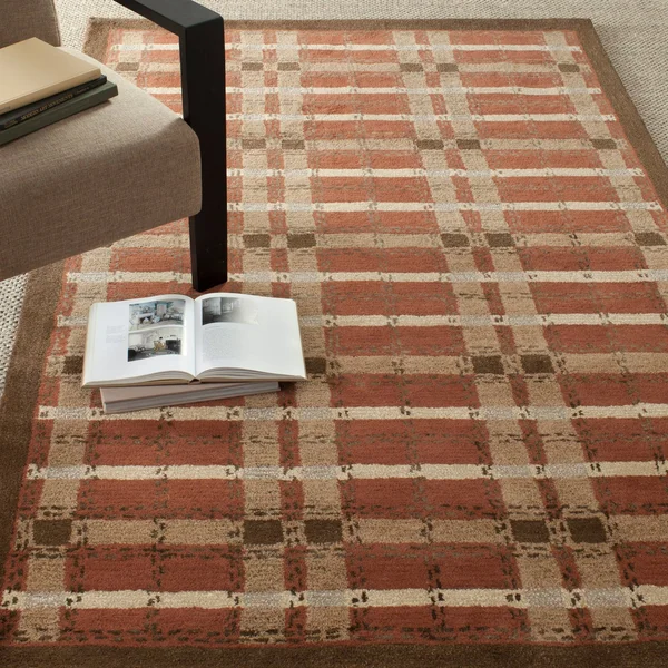 Safavieh 5& x 8& Martha Stewart Colorweave Plaid October Leaf Re Rug