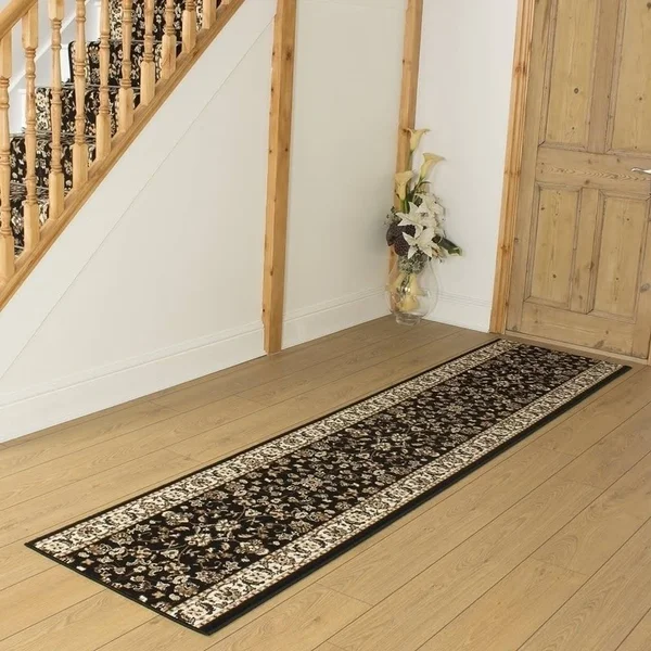 runrug USA Persian Black Hallway Carpet Rug Runner Length: 38 foot, WI