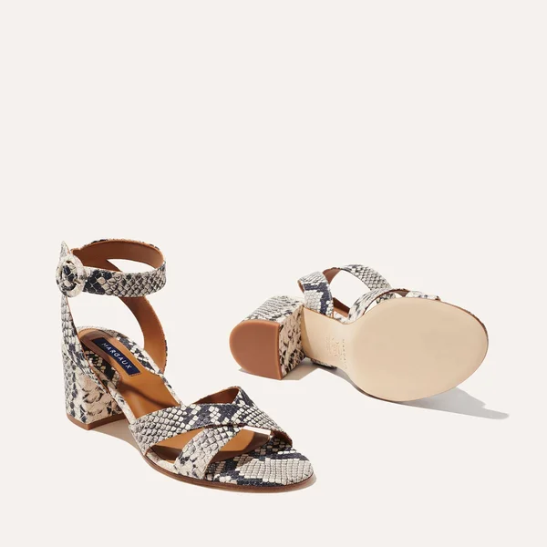 The City Sandal - Python Embossed