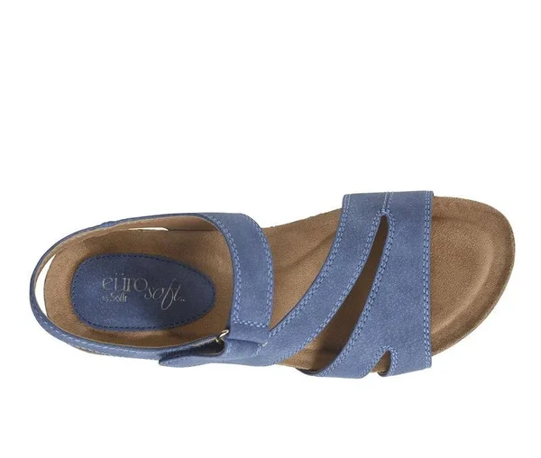 Eurosoft Eliza Women's Sandal (Blue - Size 7.5 - Faux Leather)