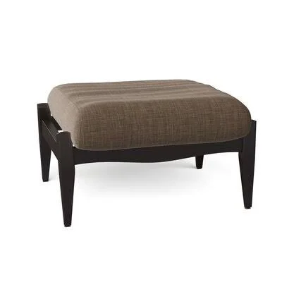 Dwight Ottoman Body Fabric: Dumdum Stone, Leg Color: Black Walnut