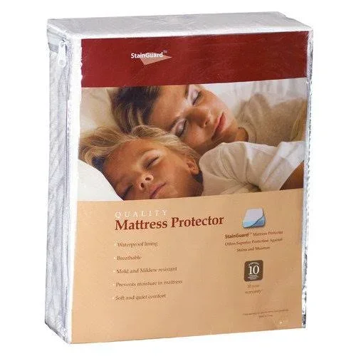 PureCare Full Extra Long Stainguard Cotton Terry Mattress Protector