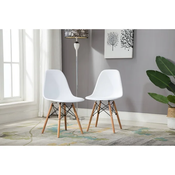 Porthos Home Mid-Century Style Dsw Modern Dining Chair - Set of 4 - Yellow