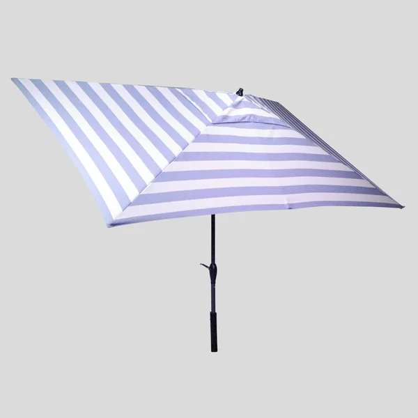 Threshold Rectangular Cabana Stripe Patio Umbrella, Navy