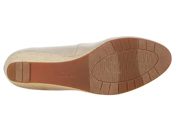 Clarks Women's Collection Mallory Luna Shoes - Natural Metallic Textile