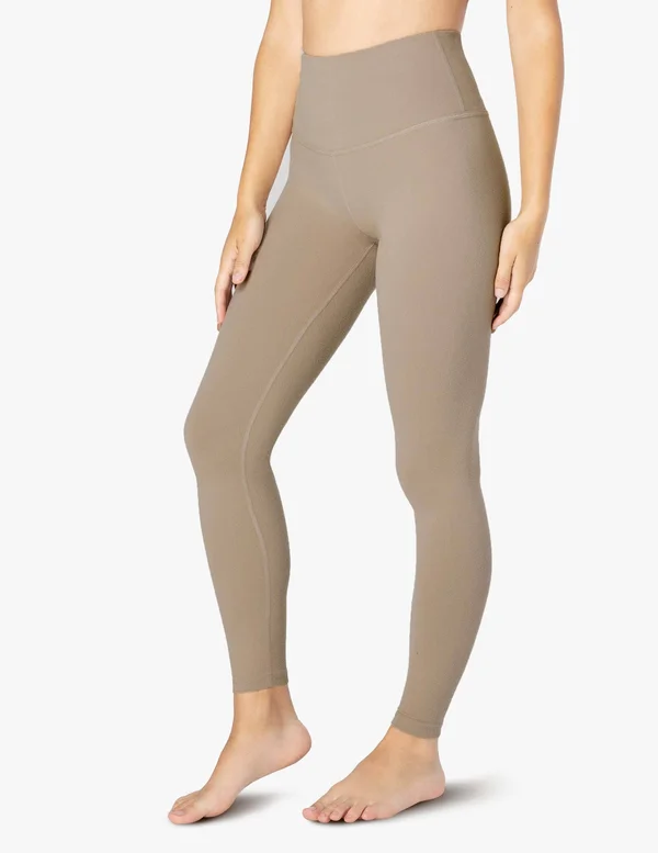 Beyond Yoga Women's Caught in the Midi High Waisted Leggings - Desert Suede X-Large - Spandex