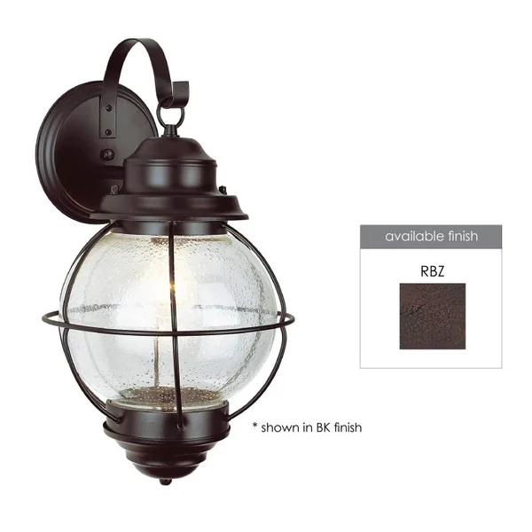 Trans Globe Lighting 69904 RBZ 1-Light Coach Lantern, Rustic Bronze