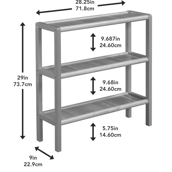 HomeRoots 380026 29 in. Bookcase with 3 Shelves in White