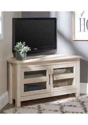Bridgeport Designs White Oak 44 inch Modern Farmhouse Corner TV Stand