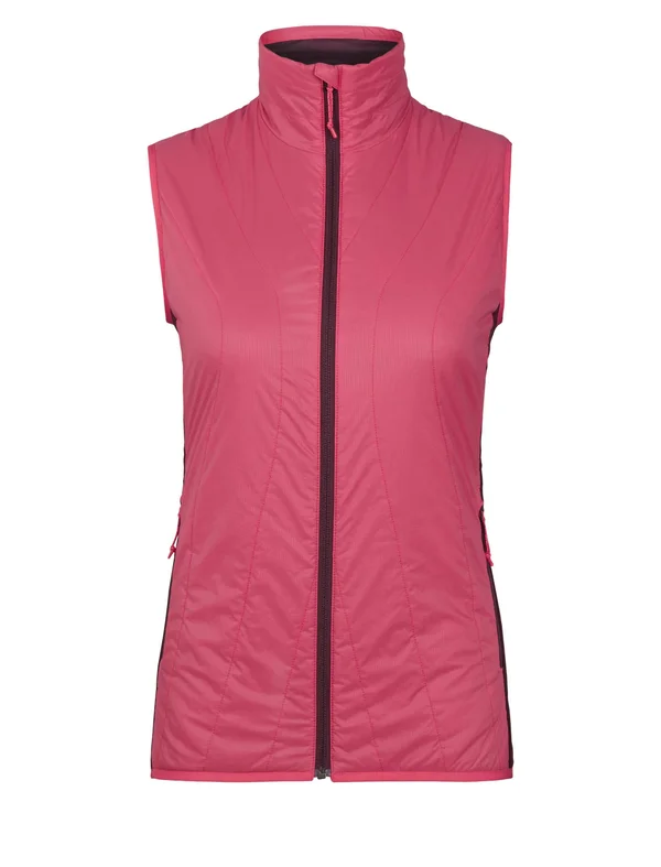 Icebreaker Women's Merinoloft Hyperia Lite Hybrid Vest PRISM/VELVET