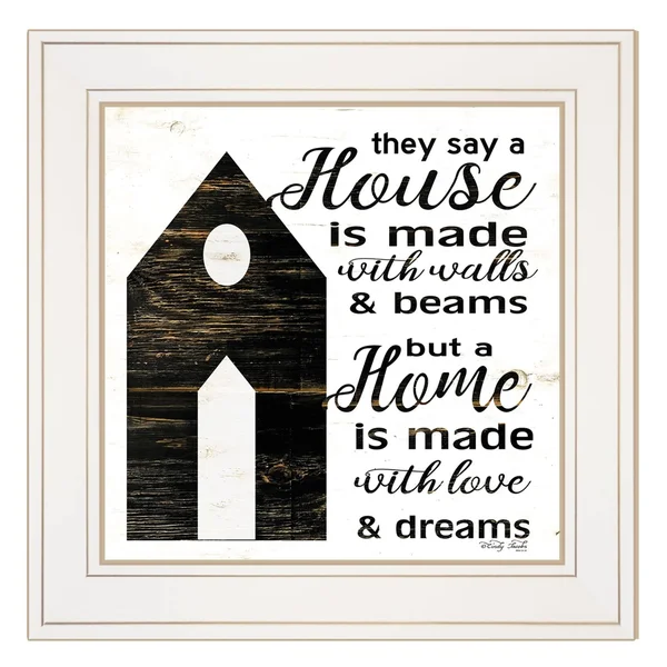 A Housee by Cindy Jacobs, Ready to Hang Framed Print, White Frame