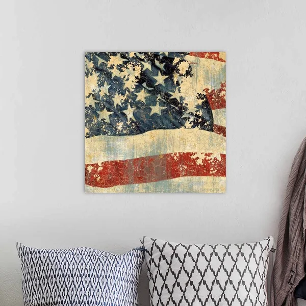 Old Glory II - Large Solid-Faced Canvas Wall Art Print, Great Big Canvas