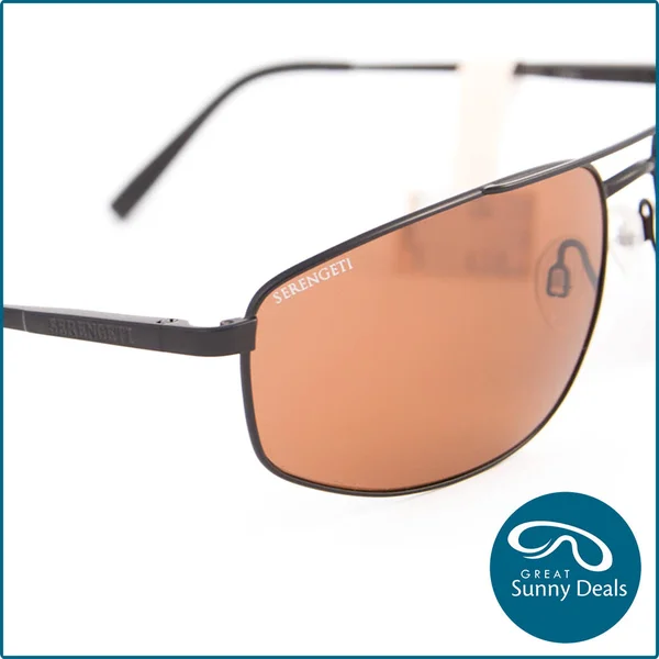 Serengeti Modugno Sunglasses Satin Black Polarized Drivers