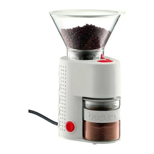 Bodum Bistro Electric Burr Coffee Grinder Finish Off-White