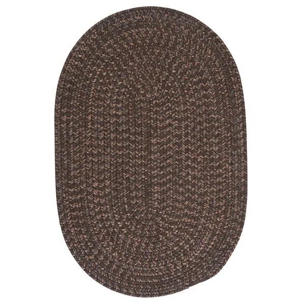 Colonial Mills Hillsdale Braided Reversible Rug USA Made - 8& x 10& Oval - Navy
