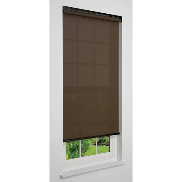 Linen Avenue Cordless 5% Solar Screen Standard Roller Shade - Coffee 44 W x 66 H