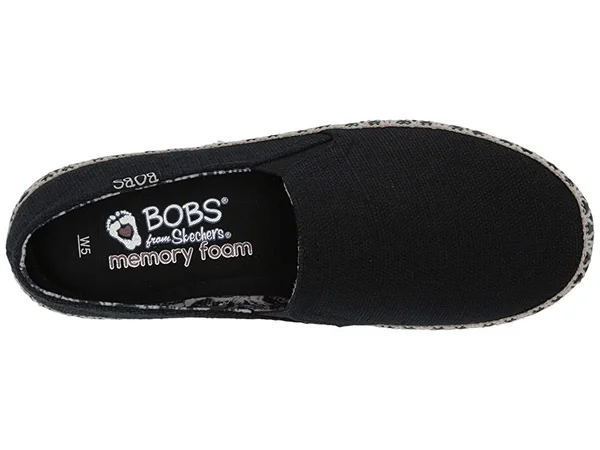 Skechers Women's Bobs Flexpadrille 3.0 Dark Horse Espadrille, Black