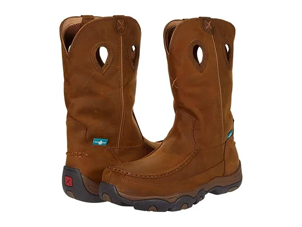 Twisted x Men's MHKBCW1 Hiker Boot, Distressed Saddle/Saddle Leather