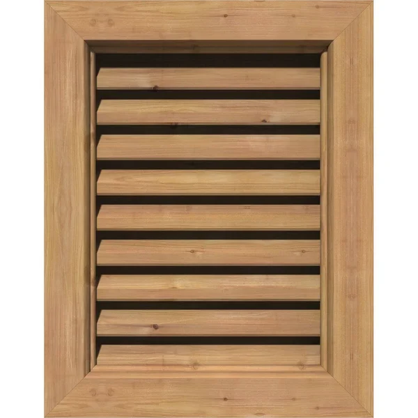 Ekena Millwork GVWVE34X1400SFUWR 34x22W x 14x22H Vertical Gable Vent (39x22W x 19x22H Frame Size): Unfinished, Functional, Smoot