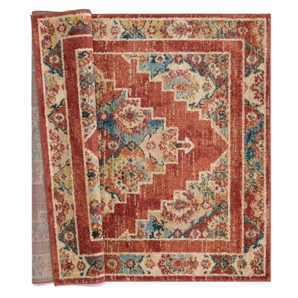 Westfield Home Calloway Genie Area Rug - Size: 7&10 inch Round, Red