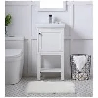 Elegant Decor VF2518WH 18 in. Mason Single Bathroom Vanity Set - White