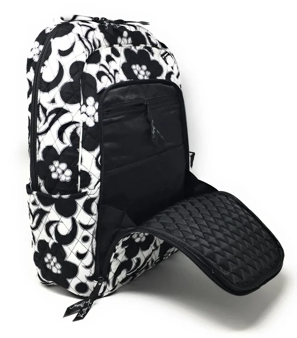 Vera Bradley Laptop Backpack in Night & Day with Black Interior