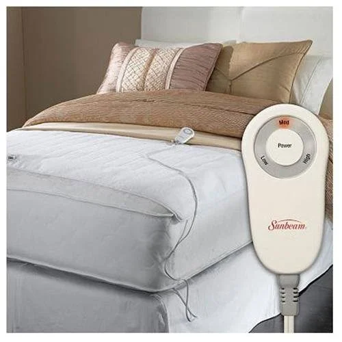Sunbeam Heated Cozy Toes Foot Warming Pad - White - Twin/Full