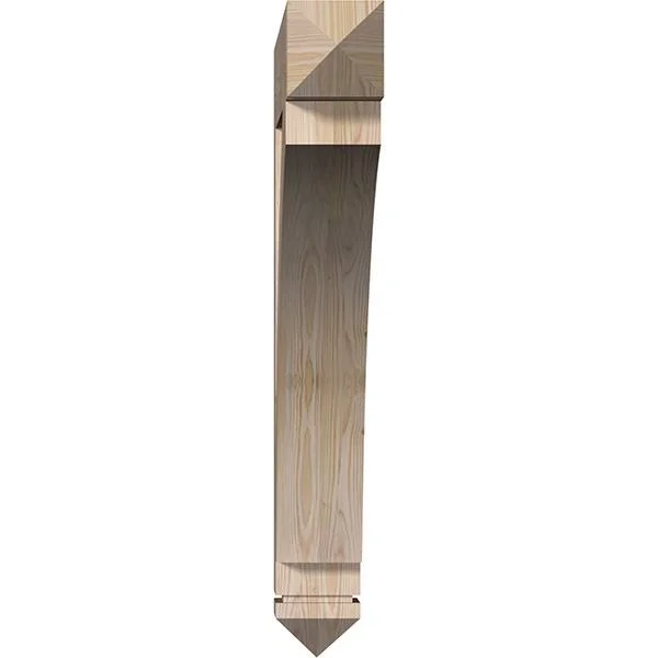 Ekena Millwork 5 1/2x22W x 40x22D x 40x22H Thorton Arts & Crafts Smooth BRACKET, Douglas Fir