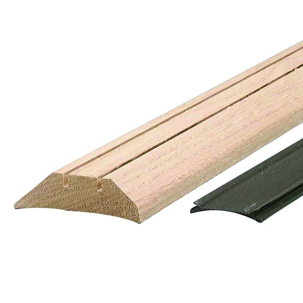 M-D Building Products Low 3-1/2 in. x 52 in. Unfinished Hardwood Threshold with Replaceable Vinyl Seal, Tan