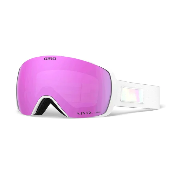 Giro Contact Adult Snow Goggle - White Iridescent Strap with Vivid Pink/Vivid Infrared Lenses