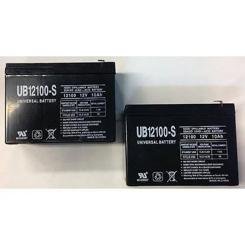 Upg 12V 10Ah Currie eZip Trailz Electric Bike Battery - 2 Pack