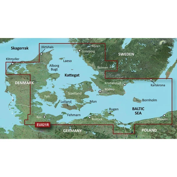 Garmin - BlueChart G3 Vision HD - VEU021R - Denmark East & Sweden Southeast - microSD /SD