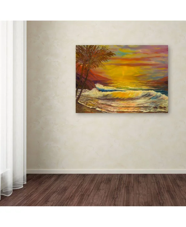 Trademark Fine Art A Tropical Lagoon Canvas Art by Manor Shadian - Size: 35 x 47
