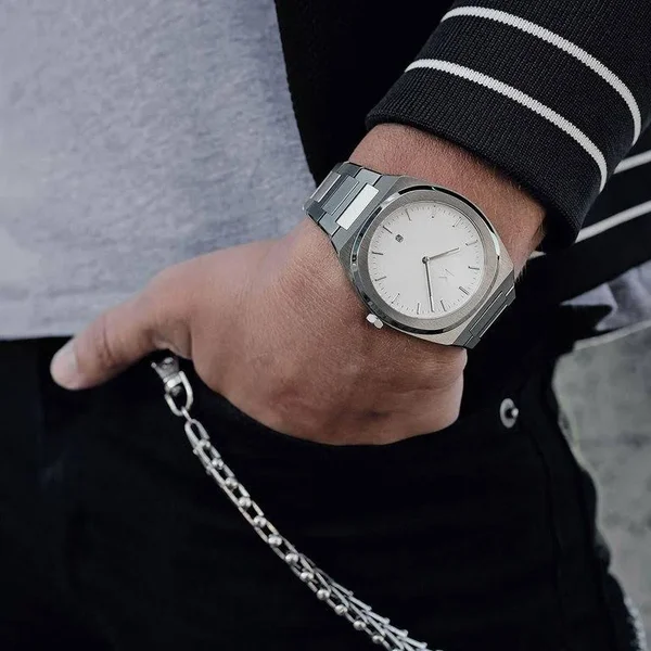Mvmt Men's Watches - Odyssey, Limitless - White - Silver Link