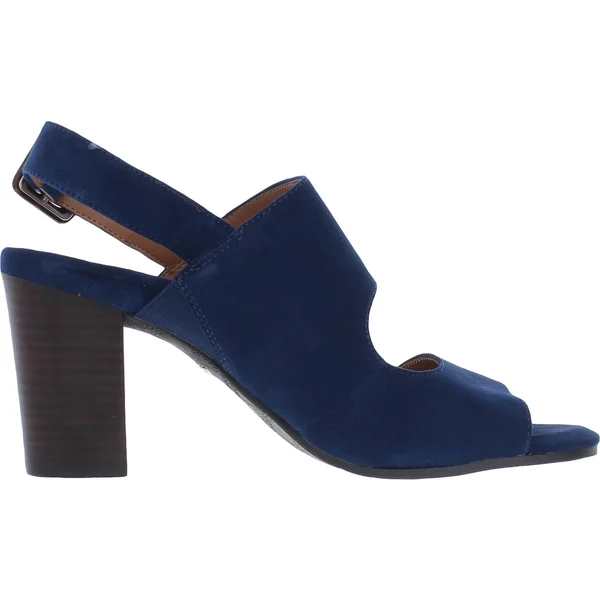 Vionic Bianca Womens Suede Ankle Strap Block Heels - Wine