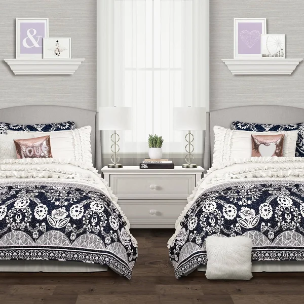 Gracewood Hollow Quist Ruffle 4-Piece Comforter Set - White - King