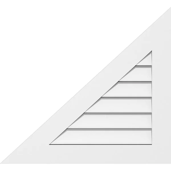 Ekena Millwork GVPRL28X2801SF 28x22W x 28x22H Right Triangle Left Side Surface Mount PVC Gable Vent 12/12 Pitch: Functional - w