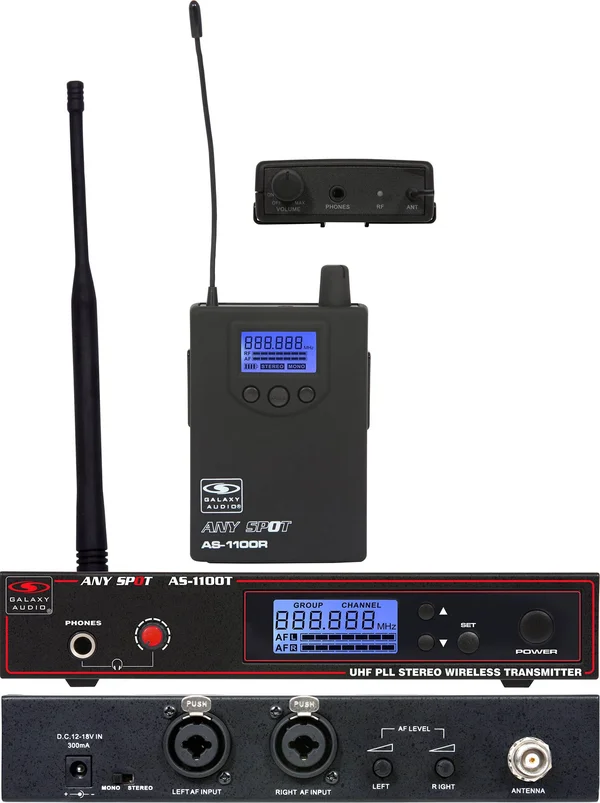 Galaxy Audio AS-1100 UHF Wireless Personal Monitor