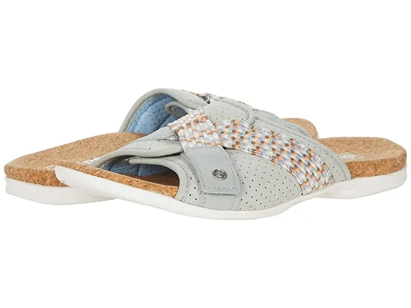 Spenco Orthotic Perforated Slide Sandal - Bonaire, Size 6-1/2 Wide, Mercury