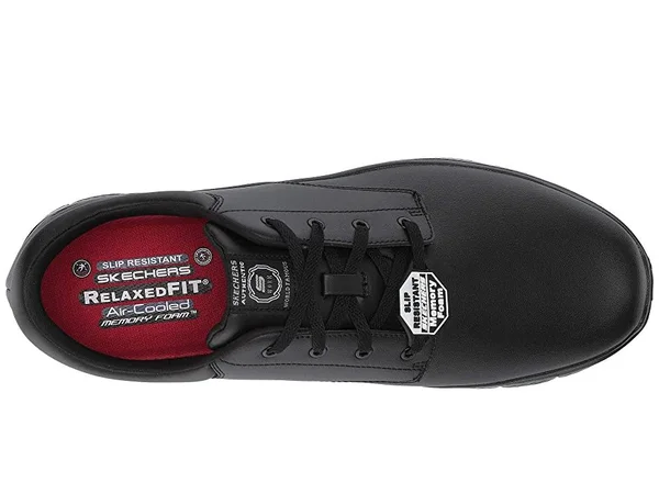 Skechers Men's Work Relaxed Fit Flex Advantage Fourche SR Oxford - Black