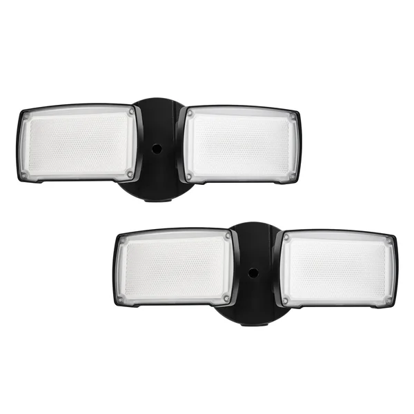 Ume 2-Pack 17W Dusk to Dawn LED Security Light Outdoor, 2 Adjustable Head, 2000lm, 5000K, IP65 Waterproof, Super Bright Flood Li