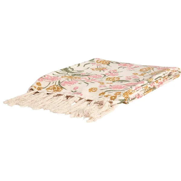 VHC Brands - Madeline Floral Printed Woven Throw 60x50