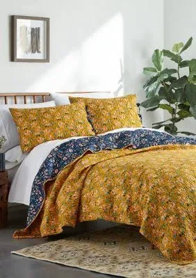 Levtex Bryce Quilt Set - Gold - Full/Queen