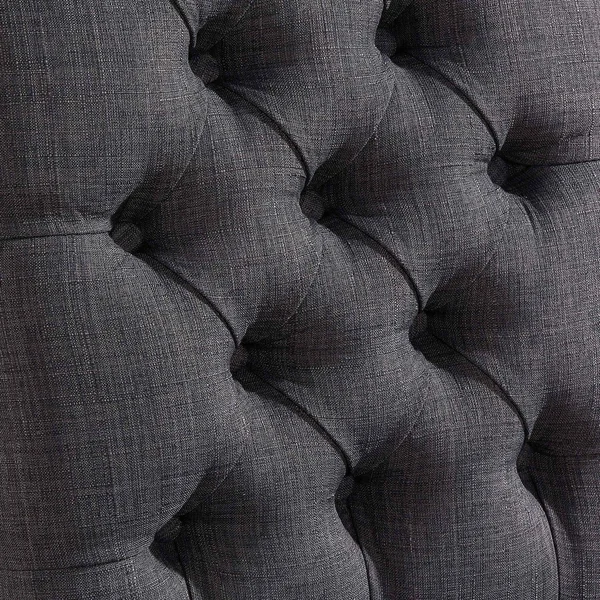 Lucian Button Tufted Side Chair- Set of 2 - Grey, One Size