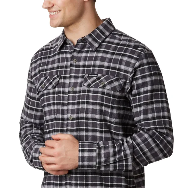 Columbia Men's Flare Gun Stretch Flannel (M Shark Grid)