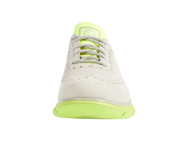 Cole Haan 4.Zerogrand Wing Tip Oxford Men's Shoes Cement Nubuck/Safety Yellow : 10.5 W - Wide