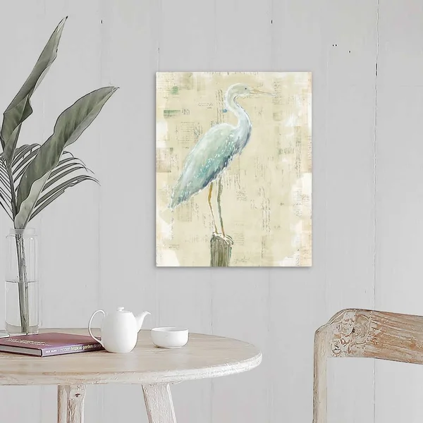 Coastal Egret I V2 No Aqua - Canvas Wall Art, 16x20, Great Big Canvas