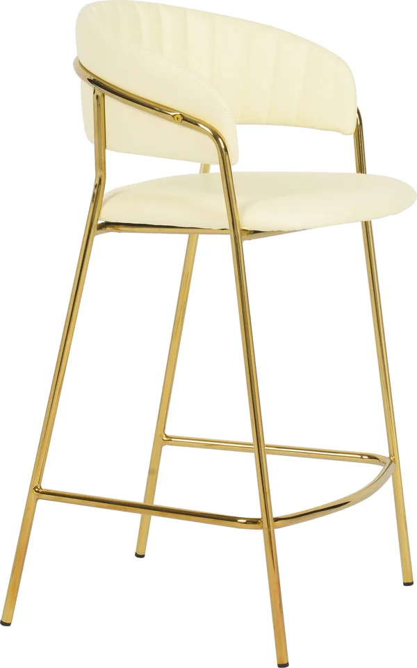 TOV Furniture Padma Cream Vegan Leather Counter Stool (Set of 2)